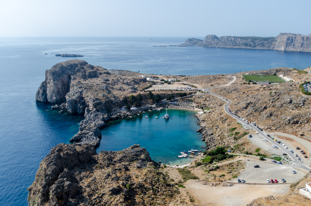 St Paul Bay vista dall'Acropoli di Lindos