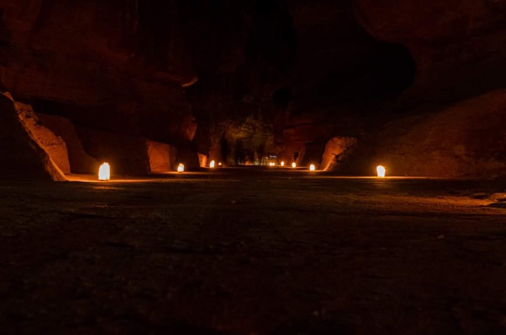 Petra by night